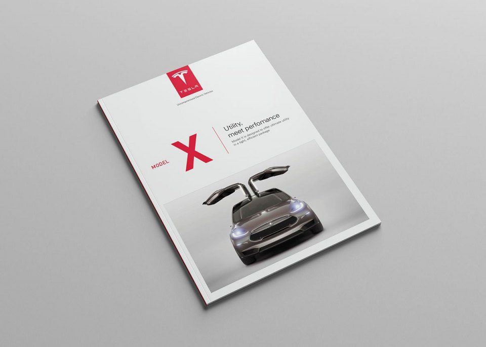 特斯拉汽車模型概念信息畫冊設計欣賞