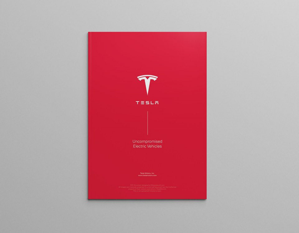 特斯拉汽車模型概念信息畫冊設計欣賞
