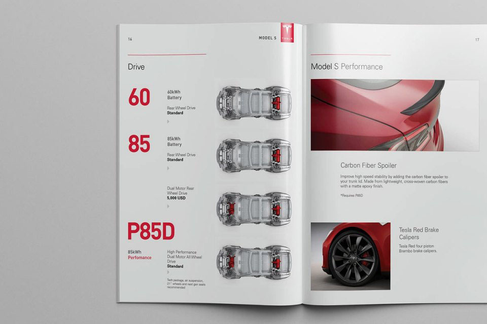 特斯拉汽車模型概念信息畫冊設計欣賞